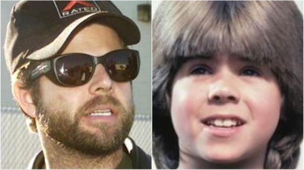 Adam Rich, pictured in 2002 and in 1981.